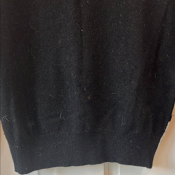 J. Crew Gray and Black Crew Neck Wool Blend Sweater with Bow Pattern - Size S - Picture 8 of 16